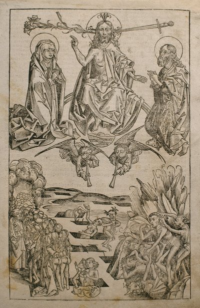 الحكم الأخير ، رسم توضيحي من "Liber Chronicarum" بواسطة هارتمان شيدل (1440-1514) نشر في نورمبرغ ، 1493 بواسطة مايكل و Pleydenwurff ، Wolgemuth