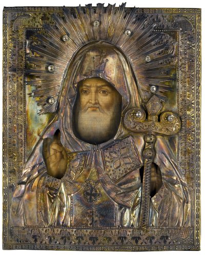 القديس ميتروفان من فورونيج (1623-1703) - القديس ميتروفان من فورونيج - رسم ميخائيل فاسيليفيتش بوروديولين (؟ - 1859) بواسطة ميخائيل فاسيليفيتش بوروديولين