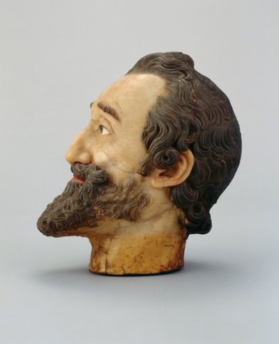 رأس بورتريه لهنري الرابع من فرنسا ، c.1610 (شمع) (انظر أيضًا 312106 و 312138) بواسطة ميشيل بوردين