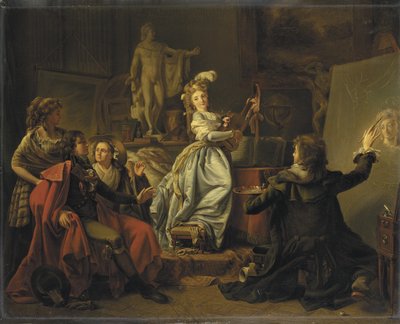 في استوديو الفنان ، ج 1792-95 بواسطة ميشيل غارنييه