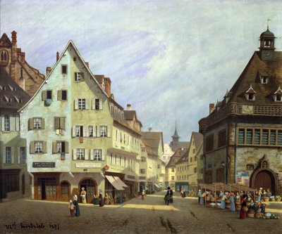 Place du Marche-aux-Fruits ، كولمار ، 1875 بواسطة ميشيل هرتريش