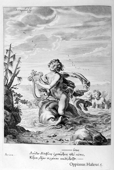 أريون أنقذها دلفين ، 1655 بواسطة ميشيل دي مارول