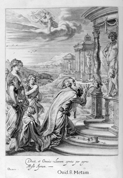 يُعاقب Oeneus ، ملك Calydon ، بعد أن أهمل Diana في التضحية بسبب عدم أهليته ، 1655 بواسطة ميشيل دي مارول