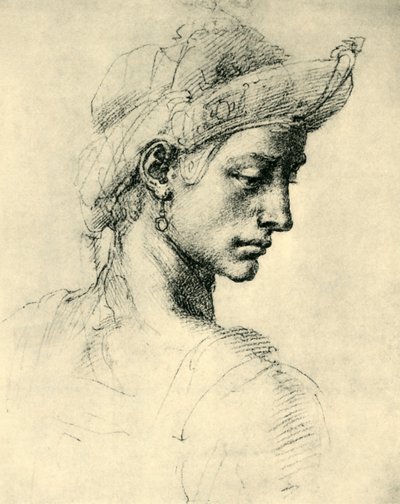 الرأس المثالي ، 1520-1525 ، 1943. بواسطة مايكل أنجلو بوناروتي