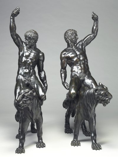 Bacchants عارية ركوب الفهود بواسطة Michelangelo Buonarroti