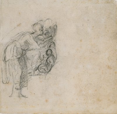 صفحة من كتاب رسم: امرأة بالسواد ، 1490-1560 بواسطة مايكل أنجلو بوناروتي