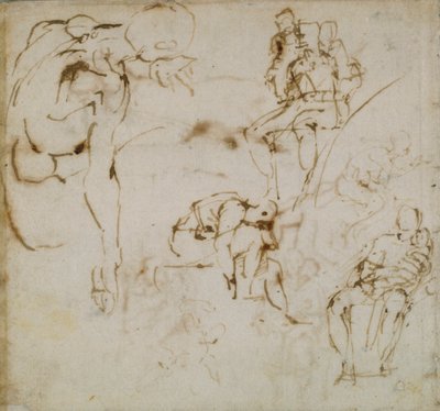صفحة من كتاب رسم ، ج 1490-1560 بواسطة مايكل أنجلو بوناروتي