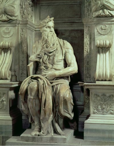 قبر البابا يوليوس الثاني 1453-1513 تفاصيل موسى ، 1513-16 رخام بواسطة Michelangelo Buonarroti