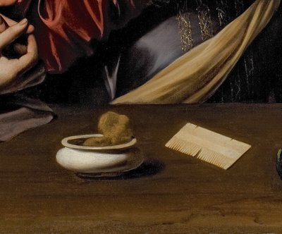 تفاصيل تحول المجدلين ، حوالي 1598 (زيت وحرارة على قماش) بواسطة مايكل أنجلو ميريسي دا كارافاجيو