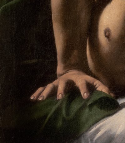 تفاصيل يد الجنرال من جوديث وهولوفيرنيس ، 1599 بواسطة مايكل أنجلو ميريسي دا كارافاجيو
