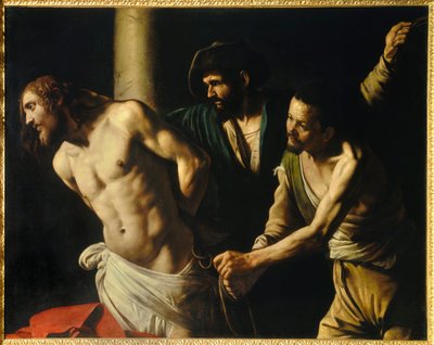 جلد المسيح له عمود رسم بواسطة مايكل أنجلو ميريسي يسمى كارافاجيو أو إيل كارافاجيو (1571-1610) 1607 شمس. 1،34x1،75 م روان ، متحف الفنون الجميلة بواسطة مايكل أنجلو ميريسي دا كارافاجيو