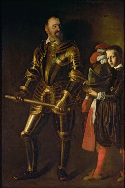 صورة لألوف دي وينناكورت ، سيد فرسان مالطا من 1601 إلى 22 (1547-1622) ، مع صفحته ، حوالي 1608 (زيت على قماش) بواسطة مايكل أنجلو ميريسي دا كارافاجيو