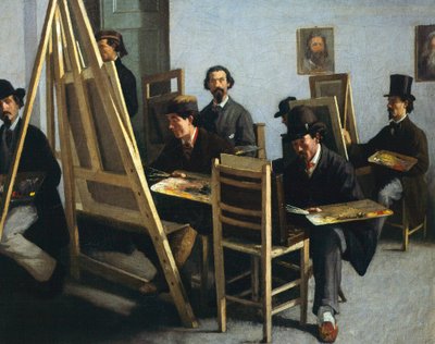 School of Painting, by Michele Cammarano, Circa 1865 بواسطة ميشيل كامارانو