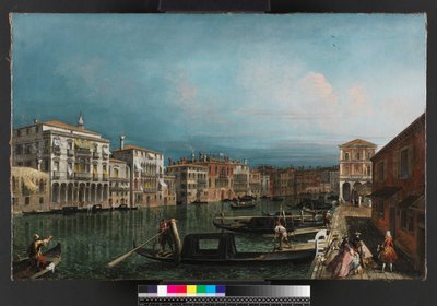 القناة الكبرى ، البندقية ، فوق جسر ريالتو ، قبل عام 1743 بواسطة ميشيل ماريشي