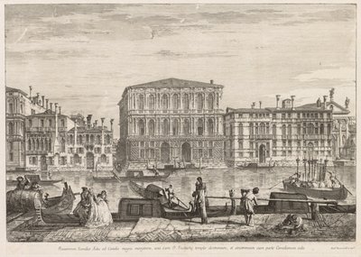 مناظر البندقية: Palazzo Pesaro ، 1741. بواسطة ميشيل ماريشي