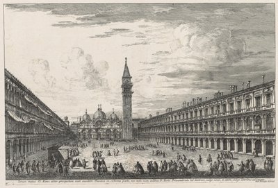 مناظر البندقية: Piazzo S. Marco ، 1741. بواسطة ميشيل ماريشي