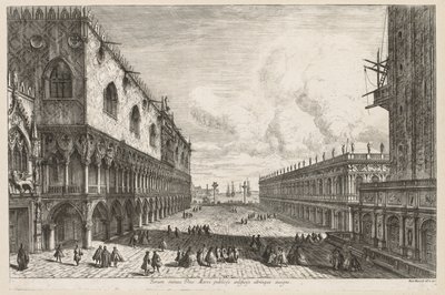 مناظر البندقية: The Piazzetta ، 1741. بواسطة ميشيل ماريشي