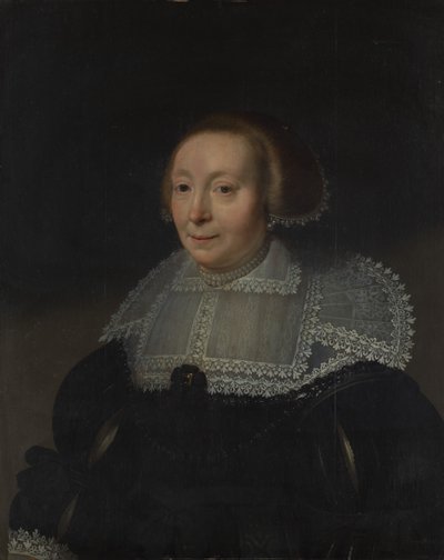 صورة لامرأة مع الياقة الدانتيل ، كاليفورنيا. 1632-35. بواسطة ميشيل جانز فان ميرفلت