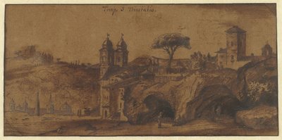 منظر لسفينة SS Trinità dei Monti في روما بواسطة فيليم فان نيولانت (الثاني) (رفض الإسناد)