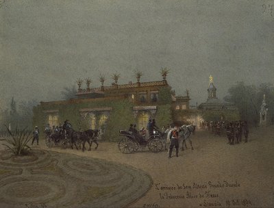 وصول أليس ، أميرة هيس ، إلى ليفاديا في 10 أكتوبر 1894 ، 1895 بواسطة Mihaly بواسطة Zichy