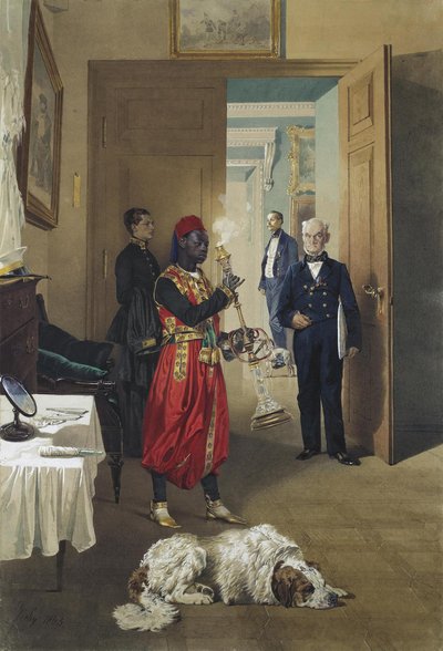 بهو القصر الكبير في Tsarskoye Selo ، 1865 بواسطة Mihaly بواسطة Zichy