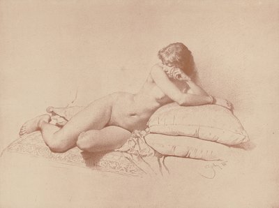 دراسة الأنثى المستلقية ، 1885 بواسطة Mihaly بواسطة Zichy