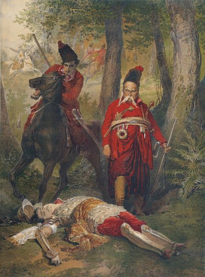 تاراس بولبا رسم توضيحي للقصة بقلم N.Gogol ، 1890s بواسطة Mihaly بواسطة Zichy