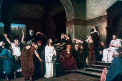 المسيح قبل بيلاطس ، 1881 بواسطة ميهالي مونكاسي
