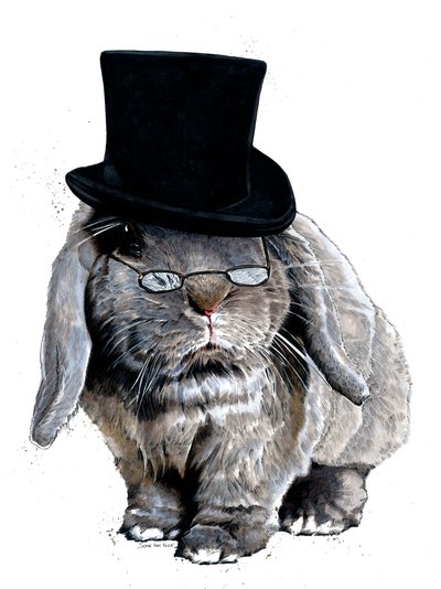 Humbug Bunny on White ، 2020 بواسطة مايك ديفيس