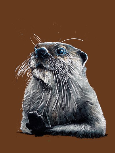 The Otter on Burnt Orange ، 2020 بواسطة مايك ديفيس