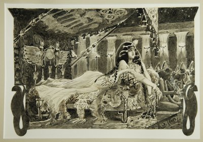 كليوباترا على السرير ، 1899 بواسطة ميخائيل الكساندروفيتش فروبل