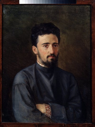 صورة للكاتب فسيفولود ميخائيلوفيتش جارشين (1855-1888) (صورة للمؤلف في إم جارشين). لوحة لميخائيل جورجيفيتش ماليشيف (1852-1914) ، زيت على قماش بواسطة ميخائيل جورجيفيتش ماليشيف