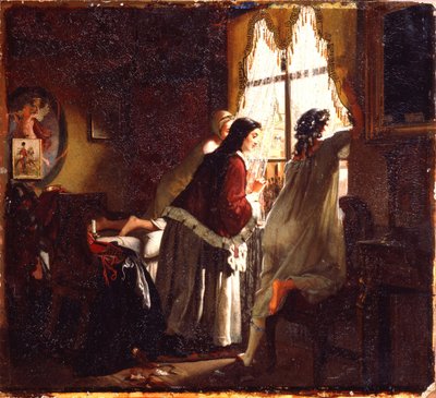 رسم توضيحي لقصيدة زوجة أمين الخزانة في تامبوف بعد M.Lermontov ، 1862 بواسطة ميخائيل بتروفيتش كلودت بارون