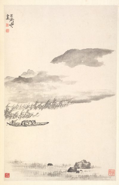 المناظر الطبيعية للنهر ، 1788. بواسطة مين تشن