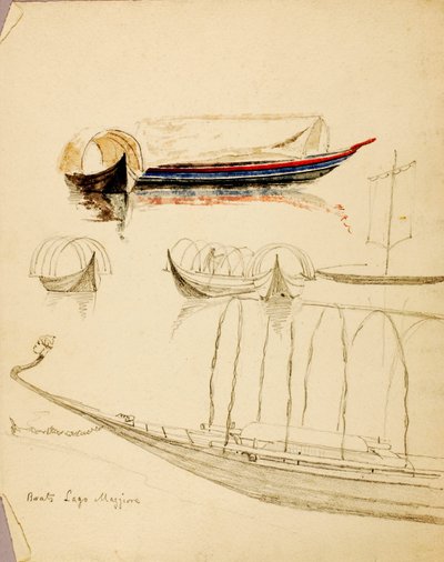 قوارب، بحيرة ماجوري بواسطة عامل منجم كيلبورن كيلوج