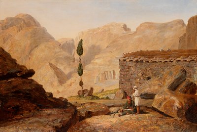 قمة جبل سيناء مع مصلى إيليا بعد عام 1844. بواسطة عامل منجم كيلبورن كيلوج