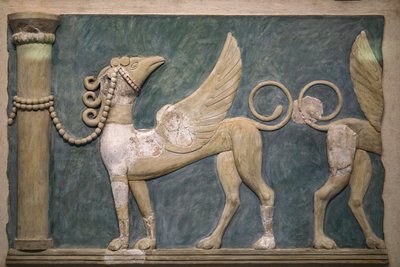 لوحة جدارية لغريفينز عالية النحت. قصر كنوسوس. 1600-1450 ق بواسطة مينوان