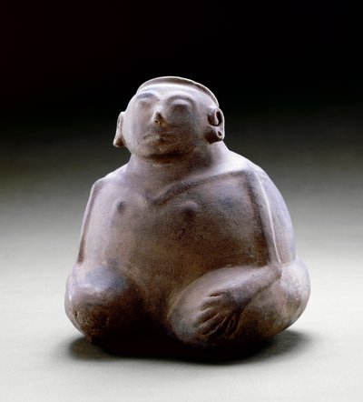 وعاء دمى بشري 1300-1500 (سيراميك) بواسطة ثقافة المسيسبي