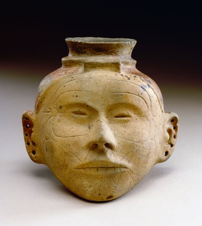 دمية للرأس البشري 1300-1500 (سيراميك) بواسطة ثقافة المسيسبي