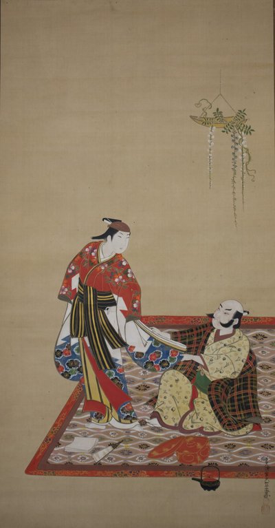 Samurai و Wakashu Bushi إلى واكاشو ، أوائل القرن الثامن عشر. بواسطة مياغاوا إيشو