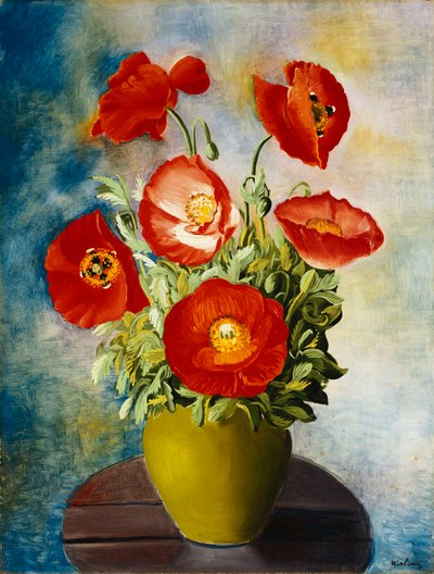 زهور الخشخاش في مزهرية؛ Coquelicots dans un Vase بواسطة مويس كيسلينج