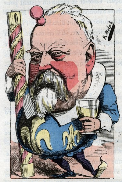 رسم كاريكاتوري لـ Viscount de Lorgeril (Hippolyte Louis) ، سياسي فرنسي. بواسطة الطاغوت