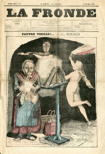 غلاف "La Fronde (1869-1870)" ، رقم 7 ، Satirique en Couleurs بواسطة الطاغوت