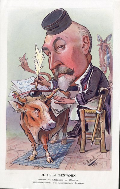 رسم توضيحي لمولوك (1849-1909) في "" Chanteclair "" بواسطة الطاغوت