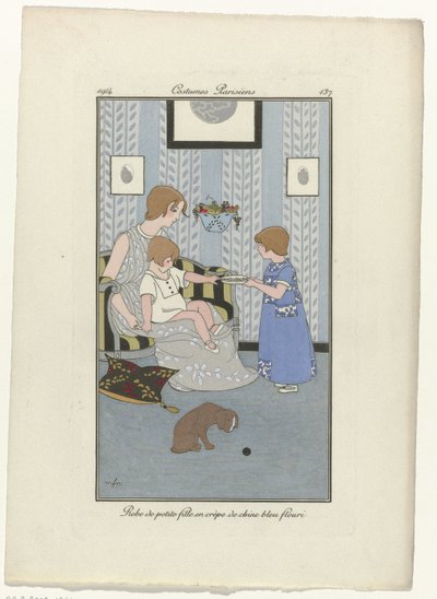Journal des Dames et des Modes، Costumes Parisiens، 1914، No. 137: Little girl