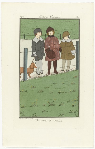 Journal des Dames et des Modes، Parisian Costumes، 1914، No. 147: Morning Costumes بواسطة مجهول