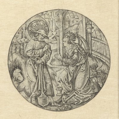 يظهر المسيح لمريم المجدلية نولي لي tangere بواسطة Monogramist S.