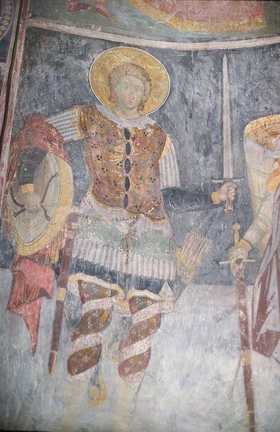 لوحة جصية للقديس بروكوبيوس في الكنيسة ، 1413-1717 بواسطة مدرسة مورافا
