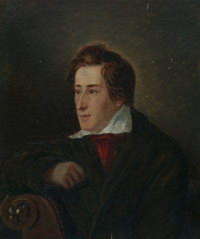 صورة للشاعر هاينريش هاينه 1797-1856 بواسطة موريتز دانيال أوبنهايم