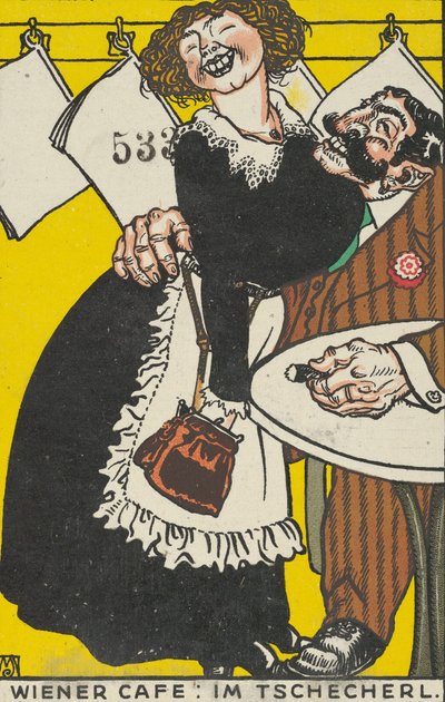 مقهى فيينا: في Little Café Wiener Café: في Tschecherl ، 1911. بواسطة موريتز جونغ